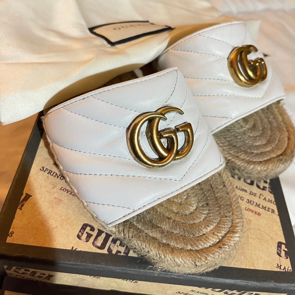 Gucci GG Espadrille Slides